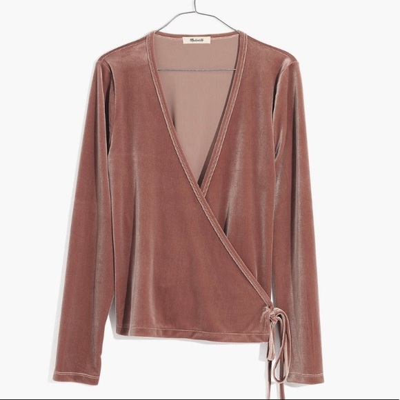NWOT Madewell Velvet Ballet Wrap Top Size XL - Picture 5 of 8